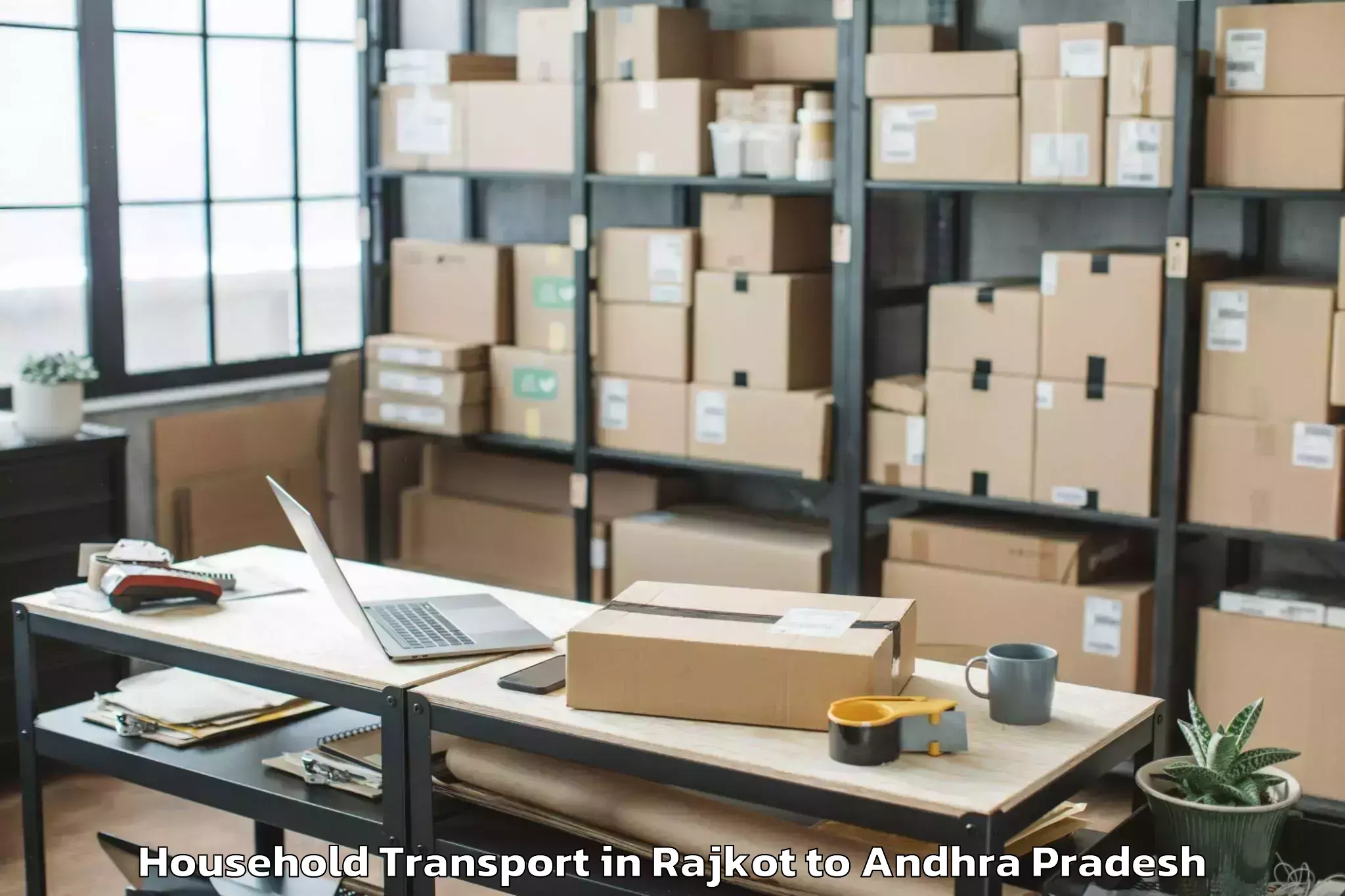 Easy Rajkot to Medikonduru Household Transport Booking